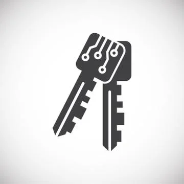 Smart key related icon on background for graphic and web design. Creative Illustrazione stock