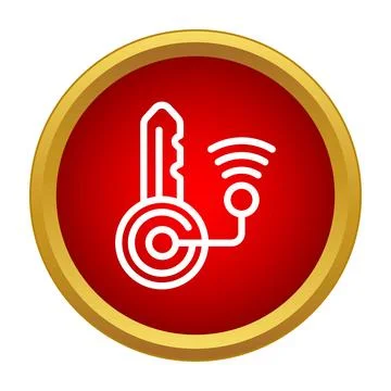 Smart key sending wireless signal for remote access Stock Illustration