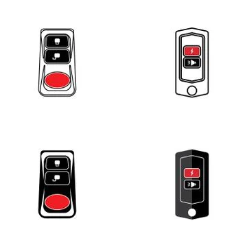 Smart key system vector illustration template Stockillustratie