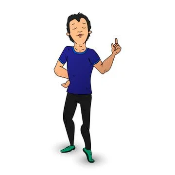 Smart kid having a bright idea Stock Illustration