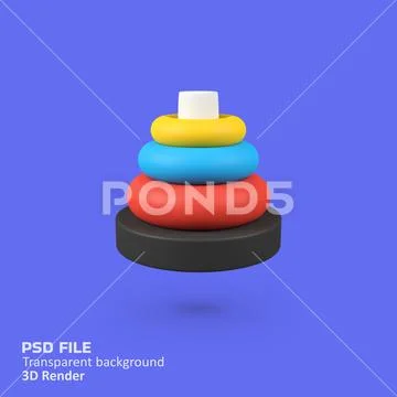 Smart kids games isolated 3d render icon illustration PSD Template