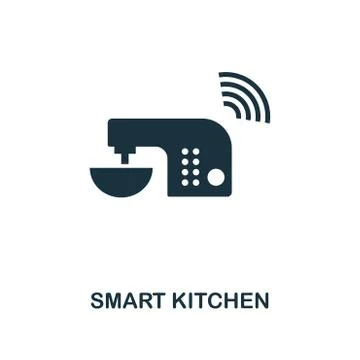 Smart Kitchen icon. Monochrome style icon design from smart devices icon Stock Illustration