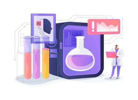 Smart Lab Safety System abstract concept vector illustration. イラスト素材