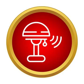 Smart lamp icon sending wireless signal for home automation Stock Illustration