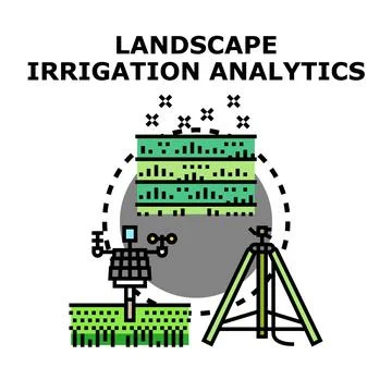 Smart landscape irrigation analytics enhancing garden efficiency 스톡 일러스트