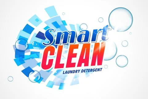 Smart laundry detergent packaging concept template Illustrazione stock