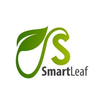 Smart leaf initial letter d logo concept design template Stock Illustration