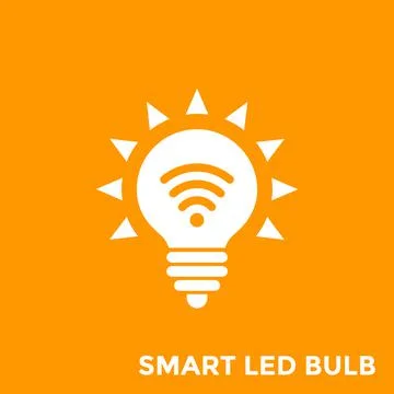 Smart led light bulb icon Stock Illustration