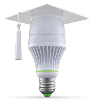 Smart led light bulb Stock Illustration