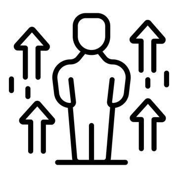 Smart level up icon outline vector. Professional career Stock Illustration