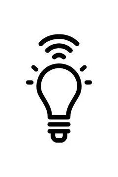 Smart light bulb Flat Icon Perfect for Web, UI Design, and Graphic Design. Stock Illustration