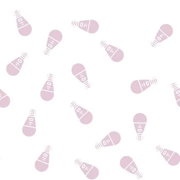 Smart light bulb glyph seamless pattern Stock Illustration