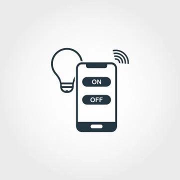Smart Light icon. Monochrome creative design from smart devices icon collecti Stock Illustration