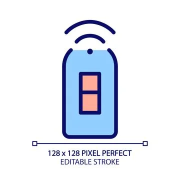 Smart light switch pixel perfect RGB color icon Illustrazione stock