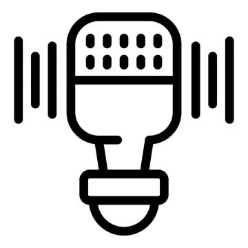 Smart lightbulb emitting sound waves for voice control Stock Illustration