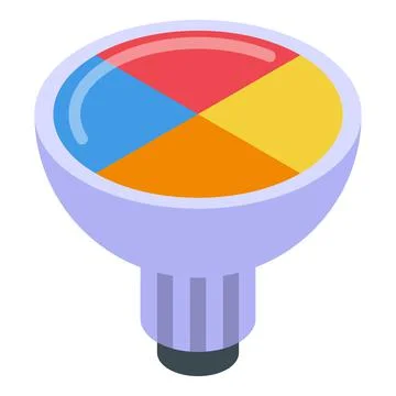 Smart lightbulb icon isometric vector. Bulb idea Illustrazione stock