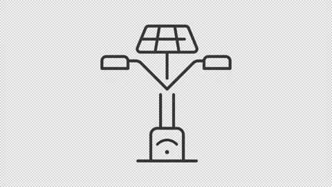 Smart lighting line animation Stock Footage 288073544