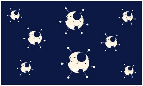 Smart line molecule design templet Stock Illustration