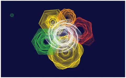 Smart line molecule design templet Stock Illustration