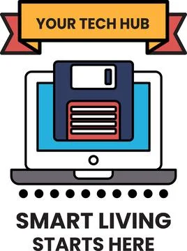 A smart living starts here Stock Illustration