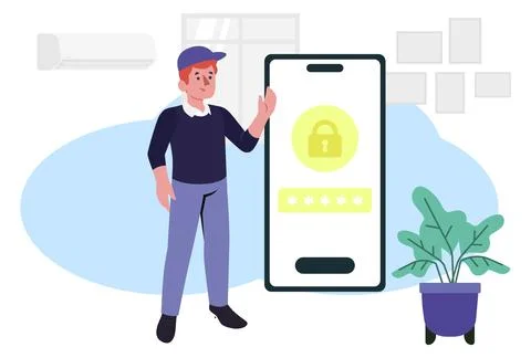 Smart Lock Concept Illustration Stock-Illustration