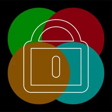 Smart lock concept line icon. element illustration Stock Illustration