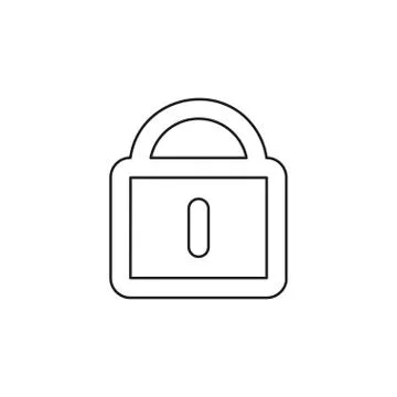 Smart lock concept line icon. element illustration Stock Illustration
