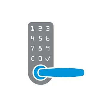 Smart lock icon on background for graphic and web design. Simple illustration Illustrazione stock