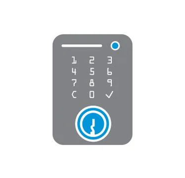 Smart lock icon on background for graphic and web design. Simple illustration Stock Illustration