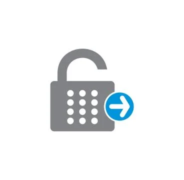 Smart lock icon on background for graphic and web design. Simple illustration 스톡 일러스트