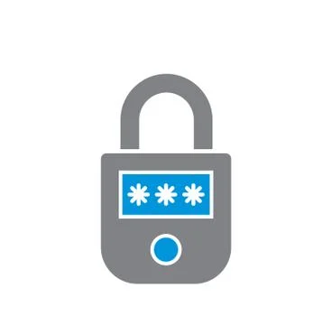 Smart lock icon on background for graphic and web design. Simple illustration Stock Illustration