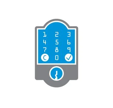 Smart lock icon on background for graphic and web design. Simple illustration Stock Illustration