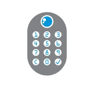 Smart lock icon on background for graphic and web design. Simple illustration Stock Illustration