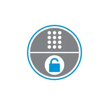 Smart lock icon on background for graphic and web design. Simple illustration Stock Illustration