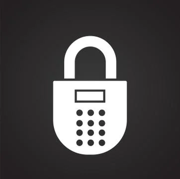 Smart lock icon on background for graphic and web design. Simple illustration 스톡 일러스트