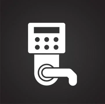 Smart lock icon on background for graphic and web design. Simple illustration Illustrazione stock