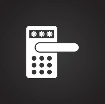 Smart lock icon on background for graphic and web design. Simple illustration 스톡 일러스트