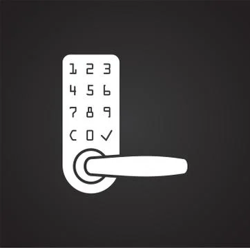 Smart lock icon on background for graphic and web design. Simple illustration 스톡 일러스트