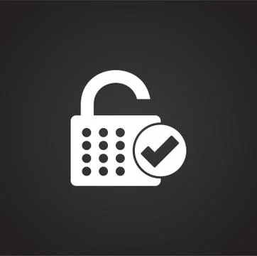 Smart lock icon on background for graphic and web design. Simple illustration 스톡 일러스트