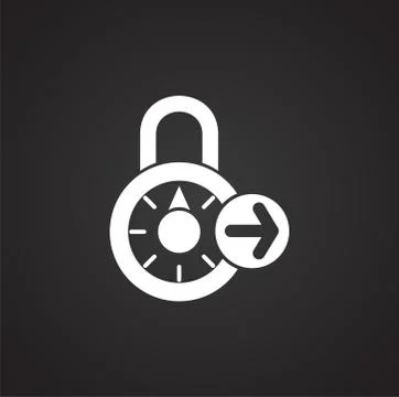 Smart lock icon on background for graphic and web design. Simple illustration Stock Illustration