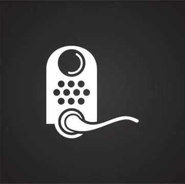 Smart lock icon on background for graphic and web design. Simple illustration Illustrazione stock