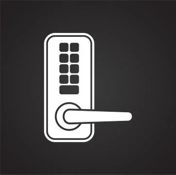 Smart lock icon on background for graphic and web design. Simple illustration Stock Illustration