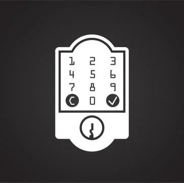 Smart lock icon on background for graphic and web design. Simple illustration Illustrazione stock