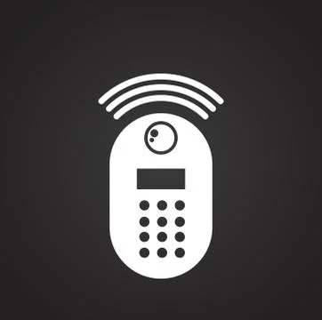 Smart lock icon on background for graphic and web design. Simple illustration Иллюстрация