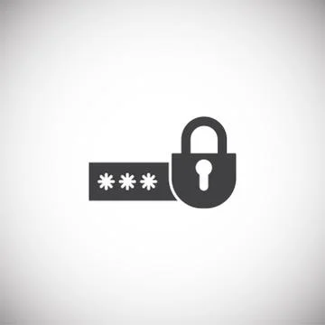 Smart lock icon on background for graphic and web design. Simple illustration Stock Illustration