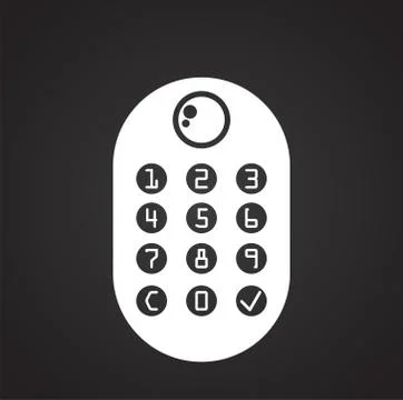 Smart lock icon on background for graphic and web design. Simple illustration Stock Illustration