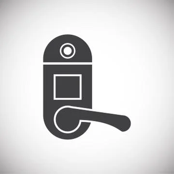 Smart lock icon on background for graphic and web design. Simple illustration Illustrazione stock