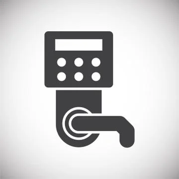 Smart lock icon on background for graphic and web design. Simple illustration Illustrazione stock