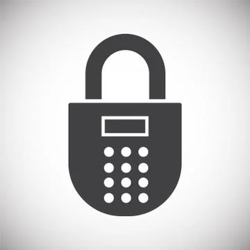 Smart lock icon on background for graphic and web design. Simple illustration Stock Illustration
