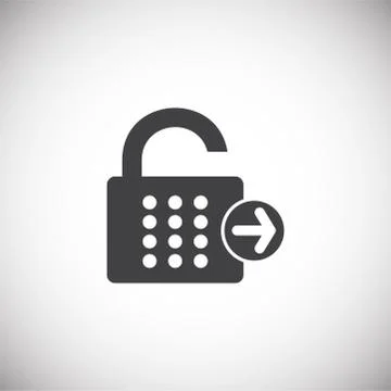 Smart lock icon on background for graphic and web design. Simple illustration 스톡 일러스트
